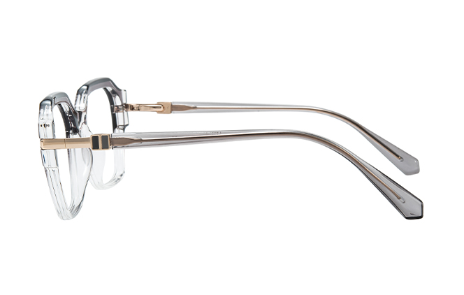 Glasseslit 200948 Square Hinge Cateye Eyeglasses C3, Grey frame, view 5