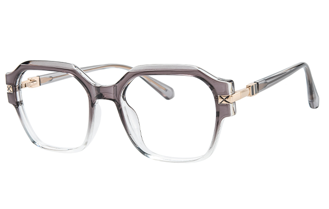 Glasseslit 200948 Square Hinge Cateye Eyeglasses C3, Grey frame