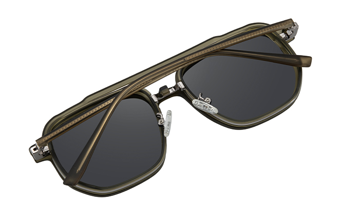 Glasseslit 200949 Aviator Magnetic Clip on Eyeglasses C4, Green frame, view 3