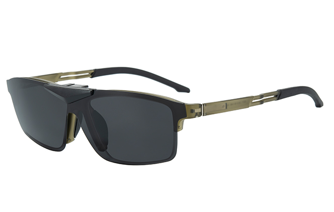 Glasseslit 200950 Rectangle Clip on Eyeglasses C2, Green frame