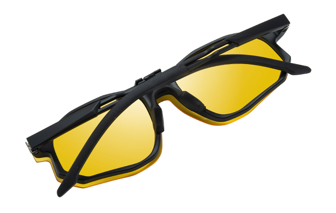 Glasseslit 200951 Geometric Clip on Eyeglasses C2, Black frame, view 3