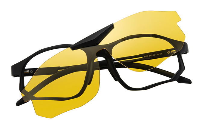 Glasseslit 200951 Geometric Clip on Eyeglasses C2, Black frame, view 4