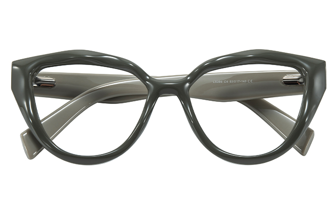 Glasseslit 200952 Cateye Spring Hinges Eyeglasses C4, Green frame, view 2
