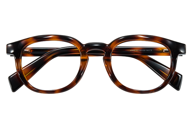 Glasseslit 200955 Round Spring Hinge Eyeglasses C3, Tortoiseshell frame, view 2