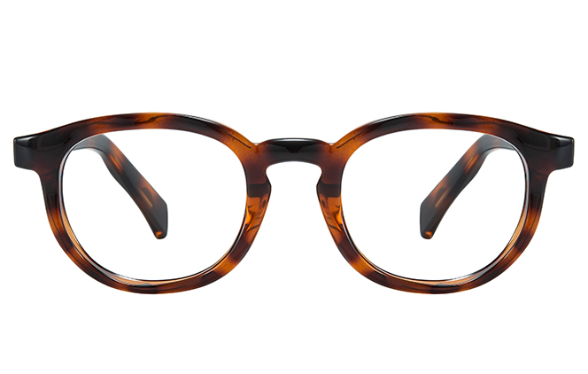 Glasseslit 200955 Round Spring Hinge Eyeglasses C3, Tortoiseshell frame, view 4