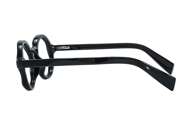 Glasseslit 200956 Round Spring Hinge Eyeglasses C1, Black frame, view 5