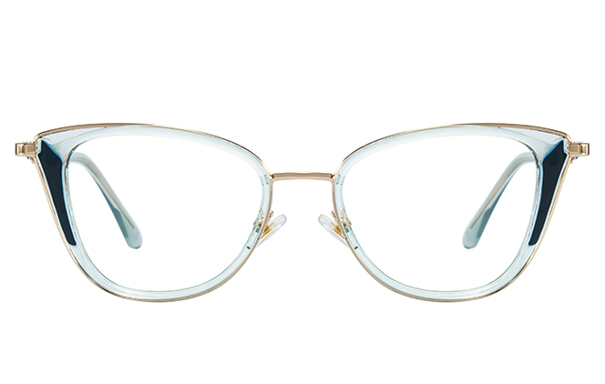 Glasseslit 200958 Cateye Spring Hinges Eyeglasses C3, Green frame, view 4