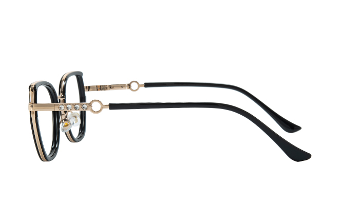 Glasseslit 200962 Cateye Spring Hinges Eyeglasses C1, Black frame, view 5
