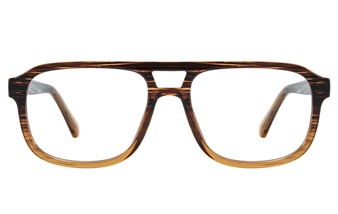 Glasseslit 200964 Aviator Spring Hinges Eyeglasses C2, Brown frame, view 4