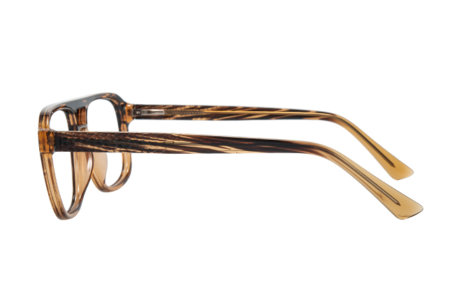 Glasseslit 200964 Aviator Spring Hinges Eyeglasses C2, Brown frame, view 5