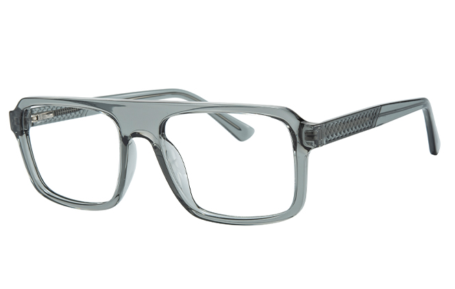 Glasseslit 200965 Aviator Spring Hinges Eyeglasses C5, Grey frame