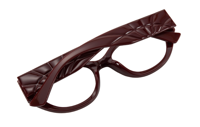 Glasseslit 200966 Cateye Spring Hinges Eyeglasses C6, Burgundy frame, view 3