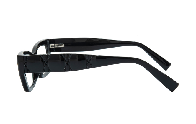 Glasseslit 200968 Rectangle Spring Hinges Eyeglasses C1, Black frame, view 5