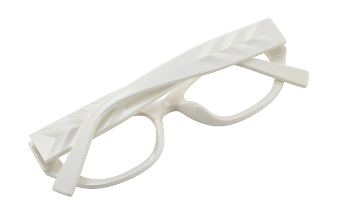 Glasseslit 200971 Cateye Spring Hinges Eyeglasses C6, White frame, view 3