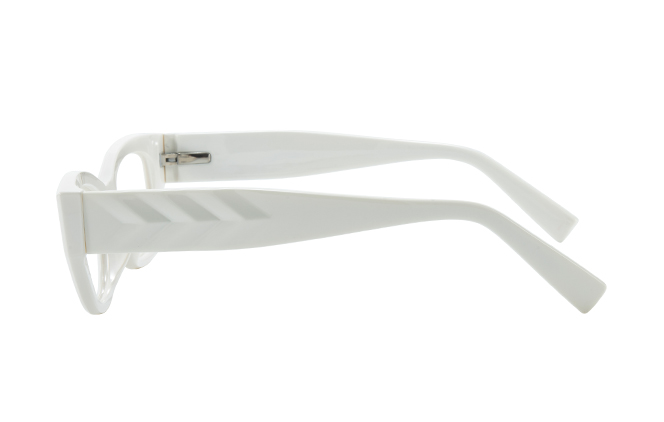 Glasseslit 200971 Cateye Spring Hinges Eyeglasses C6, White frame, view 5