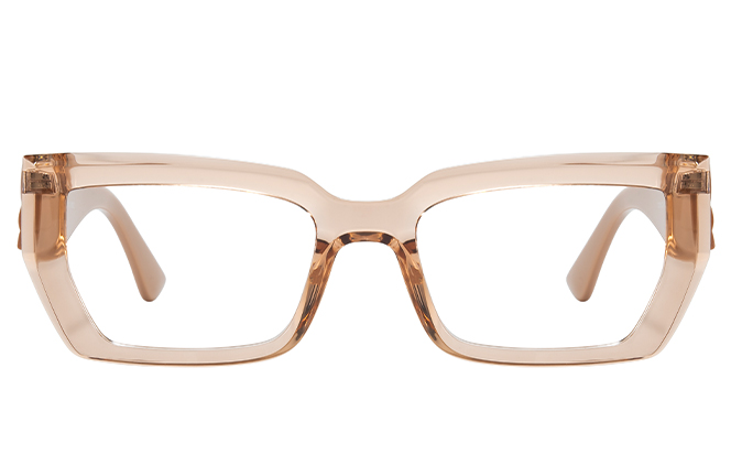 Glasseslit 200972 Rectangle Spring Hinges Eyeglasses C4, Brown frame, view 4