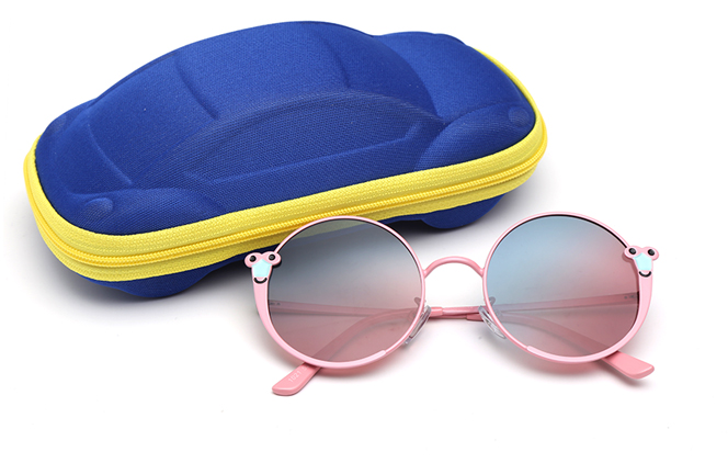 Glasseslit 400165 Round Spring Hinges Kids Sunglasses pink, Pink frame, view 3