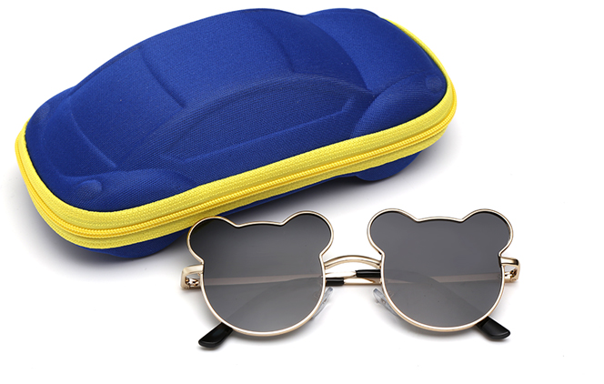 Glasseslit 400166 Geometric Spring Hinges Kids Sunglasses gold, Gold frame, view 3