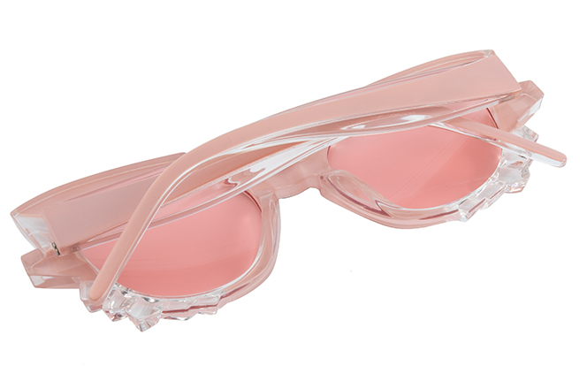 Glasseslit 400175 Geometric Sunglasses C2, Amber frame, view 3