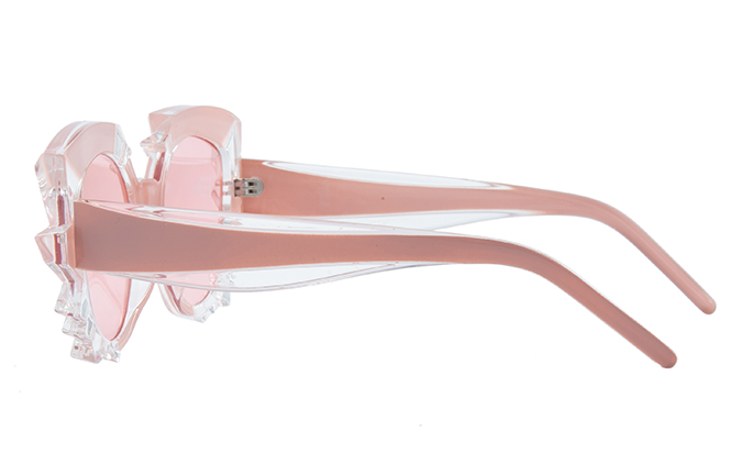 Glasseslit 400175 Geometric Sunglasses C2, Amber frame, view 5