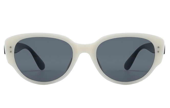 Glasseslit 400178 Oval Sunglasses C2, White frame, view 4