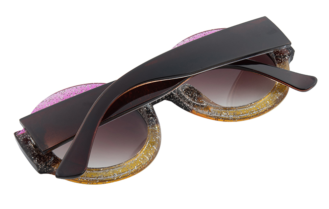 Glasseslit 400189 Round Sunglasses C4, Pink frame, view 3