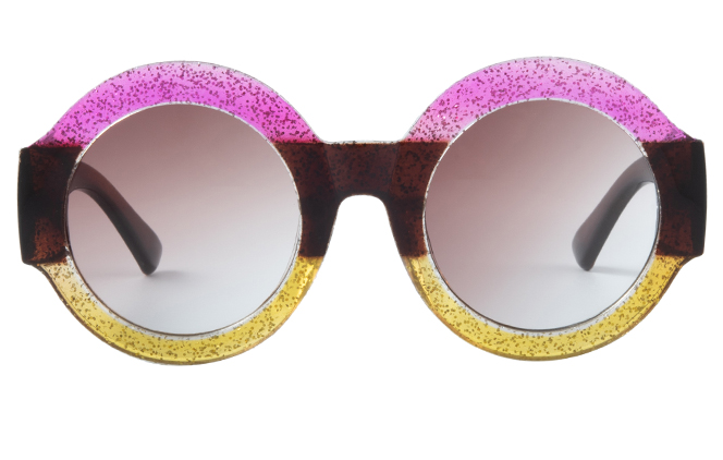 Glasseslit 400189 Round Sunglasses C4, Pink frame, view 4