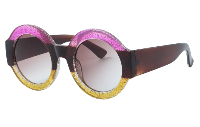 Glasseslit 400189 Round Sunglasses C4, Pink frame