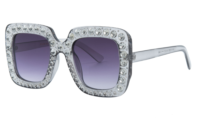 Glasseslit 400194 Square Sunglasses C2, Black frame