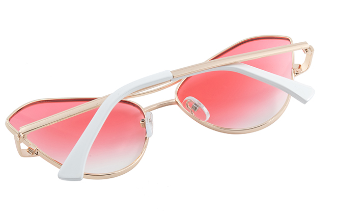 Glasseslit 400195 Cateye Sunglasses C1, Red frame, view 3
