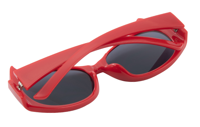 Glasseslit 400200 Geometric Sunglasses C8, Red frame, view 3