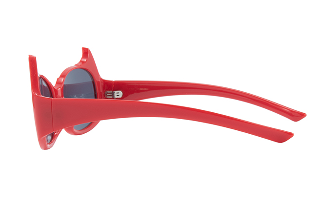 Glasseslit 400200 Geometric Sunglasses C8, Red frame, view 5