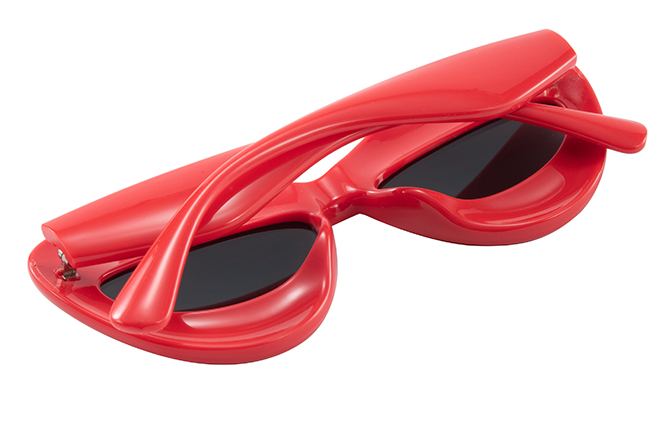 Glasseslit 400201 Cateye Sunglasses C6, Red frame, view 3