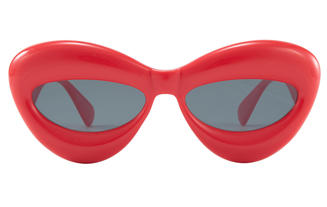 Glasseslit 400201 Cateye Sunglasses C6, Red frame, view 4