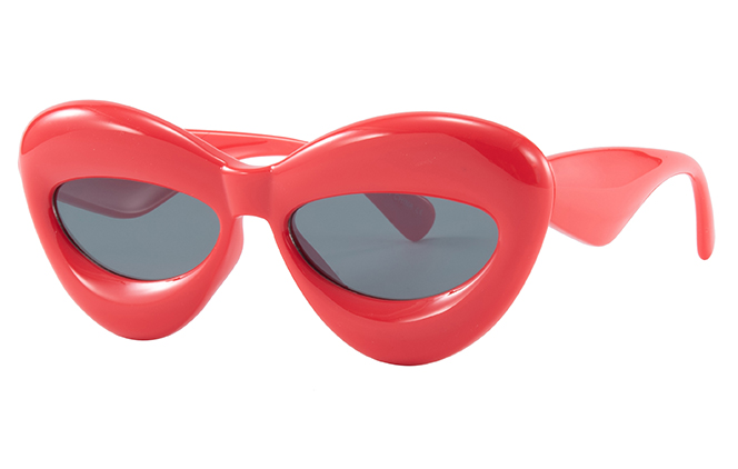 Glasseslit 400201 Cateye Sunglasses C6, Red frame