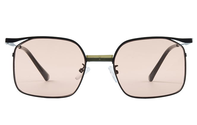 Glasseslit 400207 Geometric Sunglasses C4, Gold frame, view 4