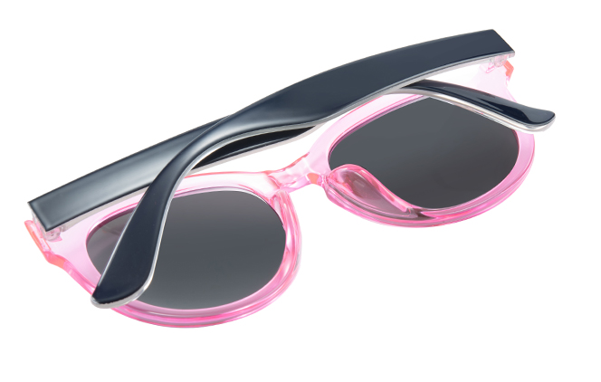 Glasseslit 400208 Round Sunglasses C8, Pink frame, view 3