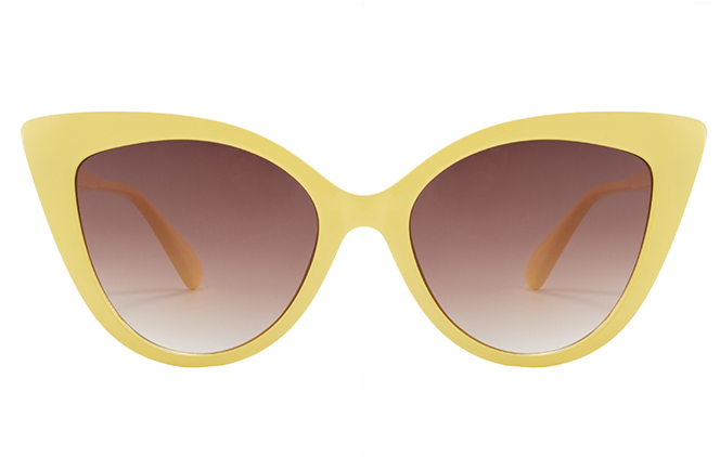 Glasseslit 400211 Cateye Sunglasses yellow, Yellow frame, view 4