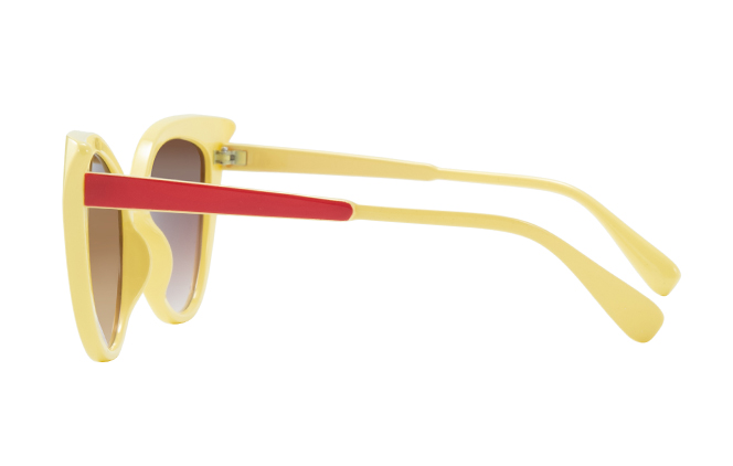 Glasseslit 400211 Cateye Sunglasses yellow, Yellow frame, view 5