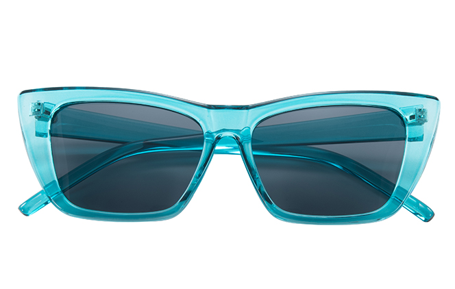Glasseslit 400212 Cateye Sunglasses beige, Blue frame, view 2