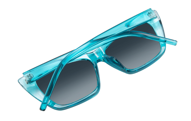 Glasseslit 400212 Cateye Sunglasses beige, Blue frame, view 3