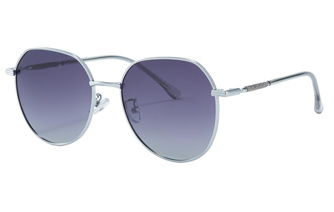 Glasseslit 400219 Geometric Sunglasses C2, Silver frame