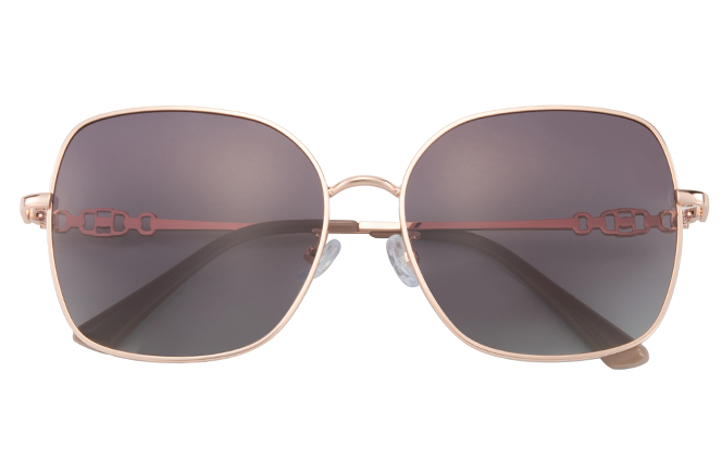 Glasseslit 400220 Square Sunglasses C4, Gold frame, view 2