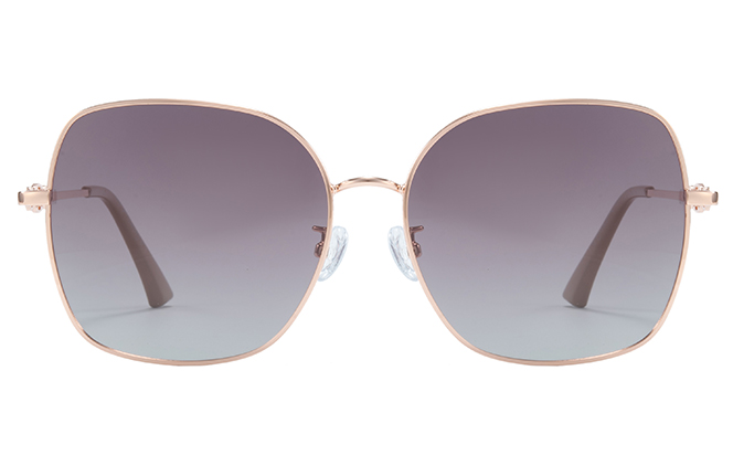 Glasseslit 400220 Square Sunglasses C4, Gold frame, view 4
