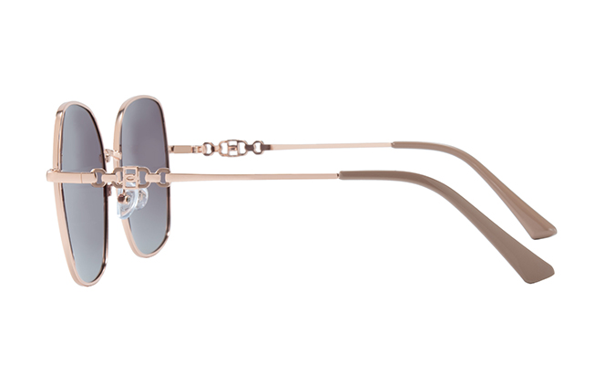Glasseslit 400220 Square Sunglasses C4, Gold frame, view 5