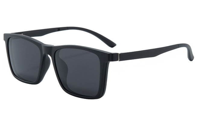 Glasseslit 400230 Rectangle Magnetic Clip on Eyeglasses C1, Black frame