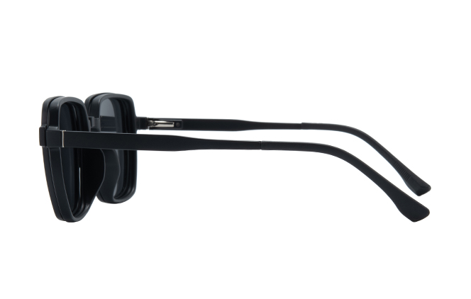 Glasseslit 400233 Geometric Magnetic Clip on Eyeglasses C1, Black frame, view 5