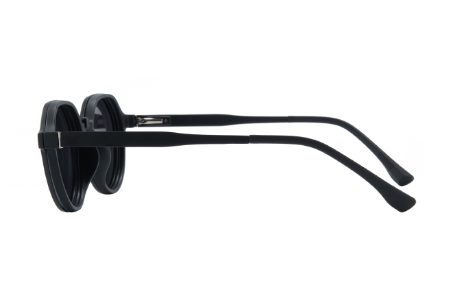 Glasseslit 400235 Geometric Magnetic Clip on Eyeglasses C1, Black frame, view 5
