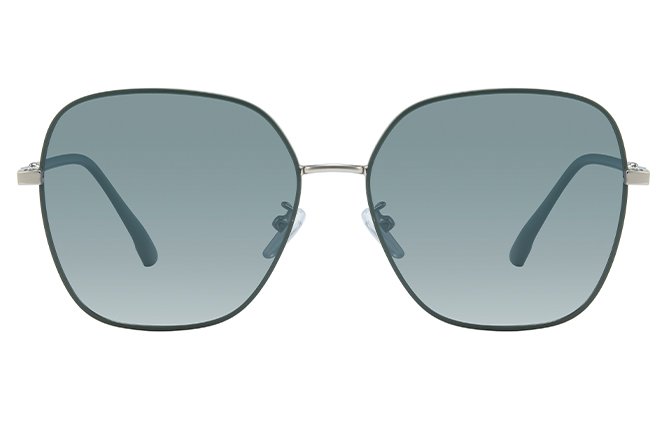 Glasseslit 400237 Geometric Sunglasses C2, Green frame, view 4