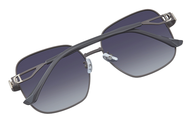 Glasseslit 400245 Square Sunglasses C2, Grey frame, view 3